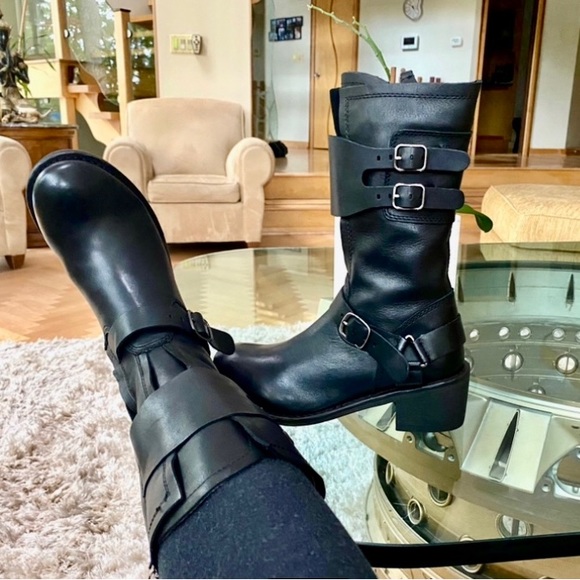 🔥HP! 🥂🍾👏🔥GEEWAWA 🔥 Fab NEW Moto Boots — Size 6. Leather **VERY RARE & SO COOL ⭐️ - Picture 8 of 14